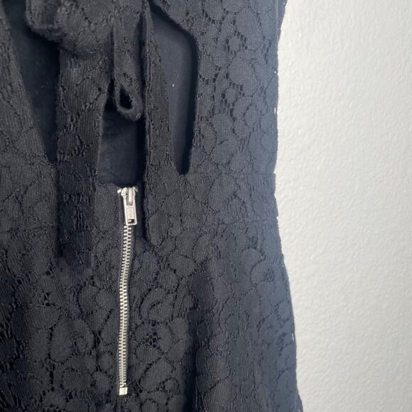 Aeropostale Womens Dress Size XS Black Floral Lace Sleeveless Short - Picture 15 of 15